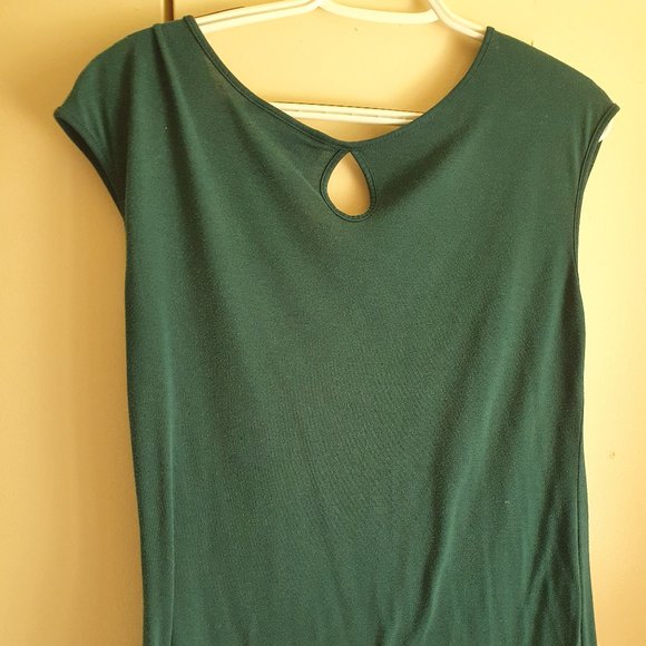 Dark Green Jennifer Lopez Beaded Sleeveless Top - Picture 3 of 6